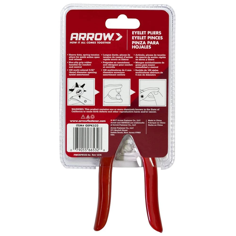 Eyelet Plier with 5/32 in. Eyelets (100-Piece) by Arrow 8 Eyelet Plier with 5/32 in. Eyelets (100-Piece) by Arrow - Image 6