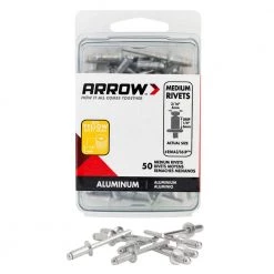 3/16 in. Medium Aluminum Rivets (50-Pack) by Arrow