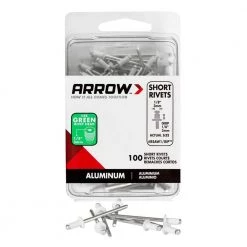 1/8 in. Aluminum Short Rivets (100-Pack) by Arrow