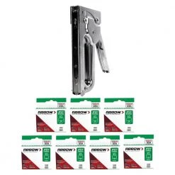 Professional Light-Duty Staple Gun with 7-Packs of Staples by Arrow