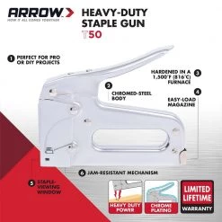 T50 Heavy Duty Staple Gun by Arrow -Porter-Cable Sales Shop arrow staple guns t50 fa 1000