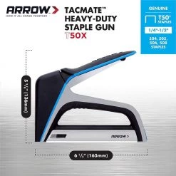 T50X TacMate Heavy Duty Staple Gun by Arrow -Porter-Cable Sales Shop arrow staple guns t50x fa 1000