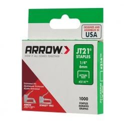 1/4 in. Leg x 7/16 in. Crown 21-Gauge Galvanized Steel Staples (1,000-Pack) by Arrow -Porter-Cable Sales Shop arrow staples 21450 44 1000