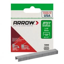 1/4 in. Leg x 7/16 in. Crown 21-Gauge Galvanized Steel Staples (1,000-Pack) by Arrow -Porter-Cable Sales Shop arrow staples 21450 4f 1000