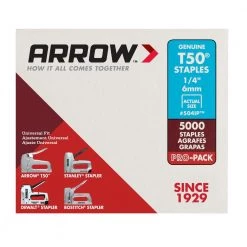 Pro Pack T50 1/4 in. Leg x 3/8 in. Crown Galvanized Steel Staples (5,000-Per Box) by Arrow -Porter-Cable Sales Shop arrow staples 504ip 4f 1000