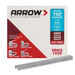 Pro Pack T50 1/4 in. Leg x 3/8 in. Crown Galvanized Steel Staples (5,000-Per Box) by Arrow -Porter-Cable Sales Shop arrow staples 504ip c3 1000