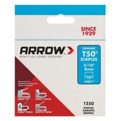 T50 5/16 in. Leg x 3/8 in. Crown 18-Gauge Galvanized Steel Staples (1,250-Pack) by Arrow -Porter-Cable Sales Shop arrow staples 505 4f 1000