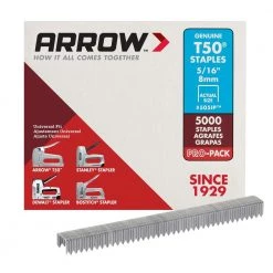 Pro Pack T50 5/16 in. Leg x 3/8 in. Crown Galvanized Steel Staples (5,000-Pack) by Arrow -Porter-Cable Sales Shop arrow staples 505ip c3 1000