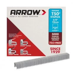 T50 3/8 in. Leg x 3/8 in. Crown Galvanized Steel Staples (5,000-Pack) by Arrow 14 T50 3/8 in. Leg x 3/8 in. Crown Galvanized Steel Staples (5,000-Pack) by Arrow -Porter-Cable Sales Shop arrow staples 506ip c3 1000