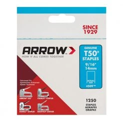 T50 9/16 in. Leg x 3/8 in. Crown Galvanized Steel Staple Gun Staples (1,250-Pack) by Arrow -Porter-Cable Sales Shop arrow staples 509 4f 1000