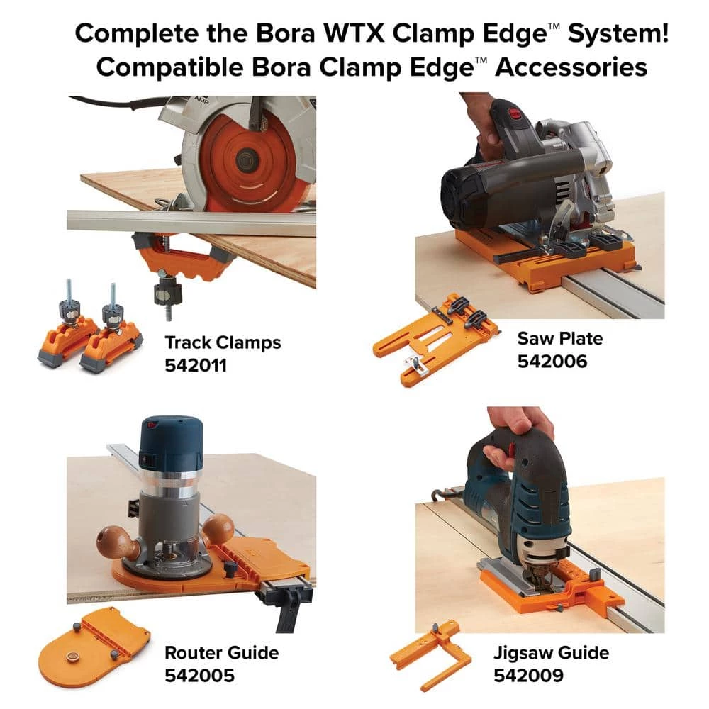 WTX 24 in. and 50 in. Clamp Edges with 50 in. Extension with Connectors and Saw Plate by BORA 9 WTX 24 in. and 50 in. Clamp Edges with 50 in. Extension with Connectors and Saw Plate by BORA - Image 7