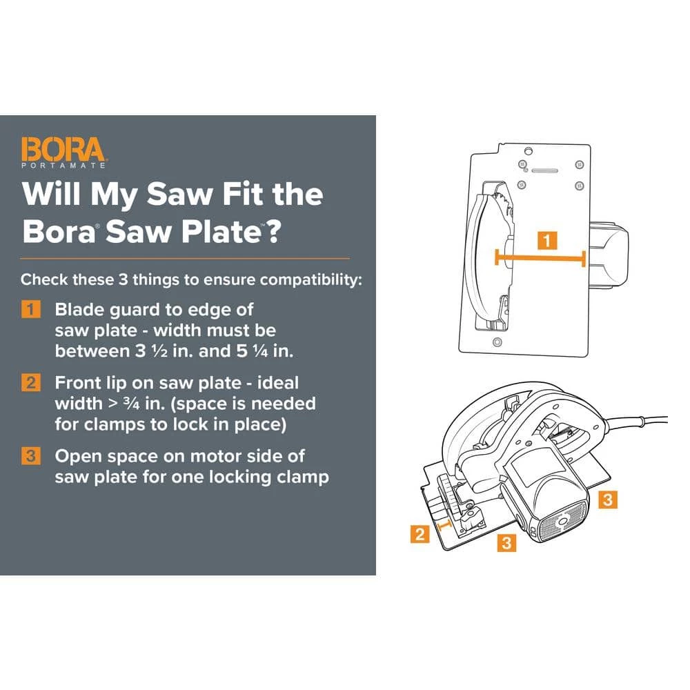 WTX 24 in. and 50 in. Clamp Edges with 50 in. Extension and Connectors, Rip Handle and Saw Plate by BORA 8 WTX 24 in. and 50 in. Clamp Edges with 50 in. Extension and Connectors, Rip Handle and Saw Plate by BORA - Image 6