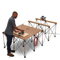 30 in. x 48 in. x 96 in. Steel Centipede Work Support Sawhorse with Accessories by BORA -Porter-Cable Sales Shop bora saw horses ck15s 77 1000