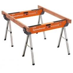 30 in. H Heavy Duty Steel Speedhorse Sawhorse with Auto Release Legs 1500 lbs. Capacity (2-Pack) by BORA -Porter-Cable Sales Shop bora saw horses pm 4500t 66 1000