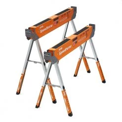 30 in. to 36 in. Steel Speed Horse XT Adjustable Height Sawhorse with Auto Release Legs (2-Pack) by BORA