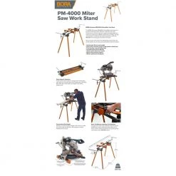 Steel Folding Portable Miter Saw Stand by BORA 23 Steel Folding Portable Miter Saw Stand by BORA -Porter-Cable Sales Shop bora tool stands pm 4000 fa 1000