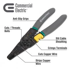 8 in Wire Stripper with NM Ripper by Commercial Electric -Porter-Cable Sales Shop commercial electric all trades specialty pliers ce191103 c3 1000