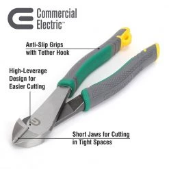 8 in. Diagonal Wire Cutting Pliers by Commercial Electric -Porter-Cable Sales Shop commercial electric cutting ce180406 4f 1000
