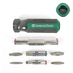 Multi-Bit Screwdriver and Nut Driver by Commercial Electric 15 Multi-Bit Screwdriver and Nut Driver by Commercial Electric -Porter-Cable Sales Shop commercial electric electrical screwdrivers nut drivers ce180604 4f 1000