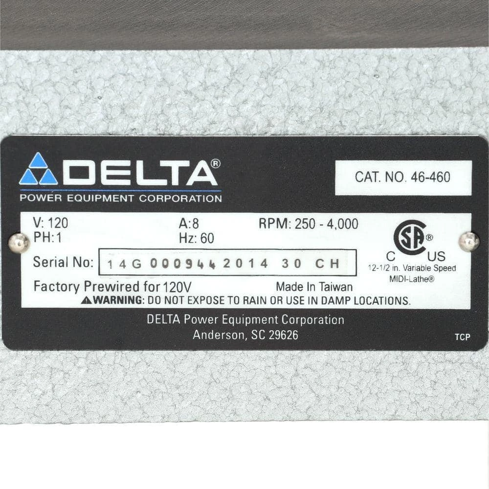 12-1/2 in. Mini- Wood Lathe with Variable Speed by Delta 14 12-1/2 in. Mini- Wood Lathe with Variable Speed by Delta - Image 12