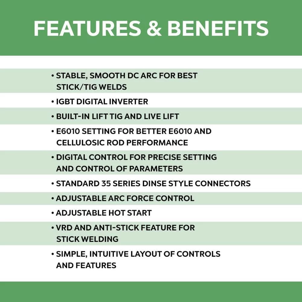 PowerARC DC Stick IGBT Welder SMAW/GTAW by Everlast 8 PowerARC DC Stick IGBT Welder SMAW/GTAW by Everlast - Image 6