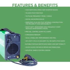 200 Amp Power i-TIG 200T IGBT Digital Inverter DC Stick/TIG Welder w/ HF and Lift TIG Start, 9 Program Memory, 240V by Everlast -Porter-Cable Sales Shop everlast multi process welders poweri tig 200t 44 1000