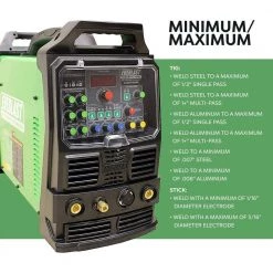 250 Amp PowerTIG 250EX IGBT Digital Inverter AC/DC Stick/TIG Welder with High Frequency and Lift TIG Start, 240V by Everlast -Porter-Cable Sales Shop everlast multi process welders powertig 250ex 44 1000