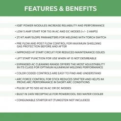 250 Amp PowerTIG 250EX IGBT Digital Inverter AC/DC Stick/TIG Welder with High Frequency and Lift TIG Start, 240V by Everlast -Porter-Cable Sales Shop everlast multi process welders powertig 250ex 76 1000