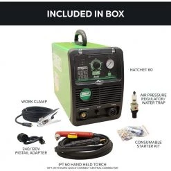 Hatchet 60 Amp Plasma Cutter 7/8 in. Clean Cut 110-Volt/220-Volt Dual Voltage Compact and Lightweight by Everlast -Porter-Cable Sales Shop everlast plasma cutters hatchet 60 4f 1000