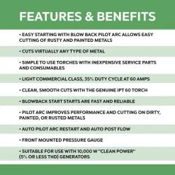 Hatchet 60 Amp Plasma Cutter 7/8 in. Clean Cut 110-Volt/220-Volt Dual Voltage Compact and Lightweight by Everlast -Porter-Cable Sales Shop everlast plasma cutters hatchet 60 fa 1000