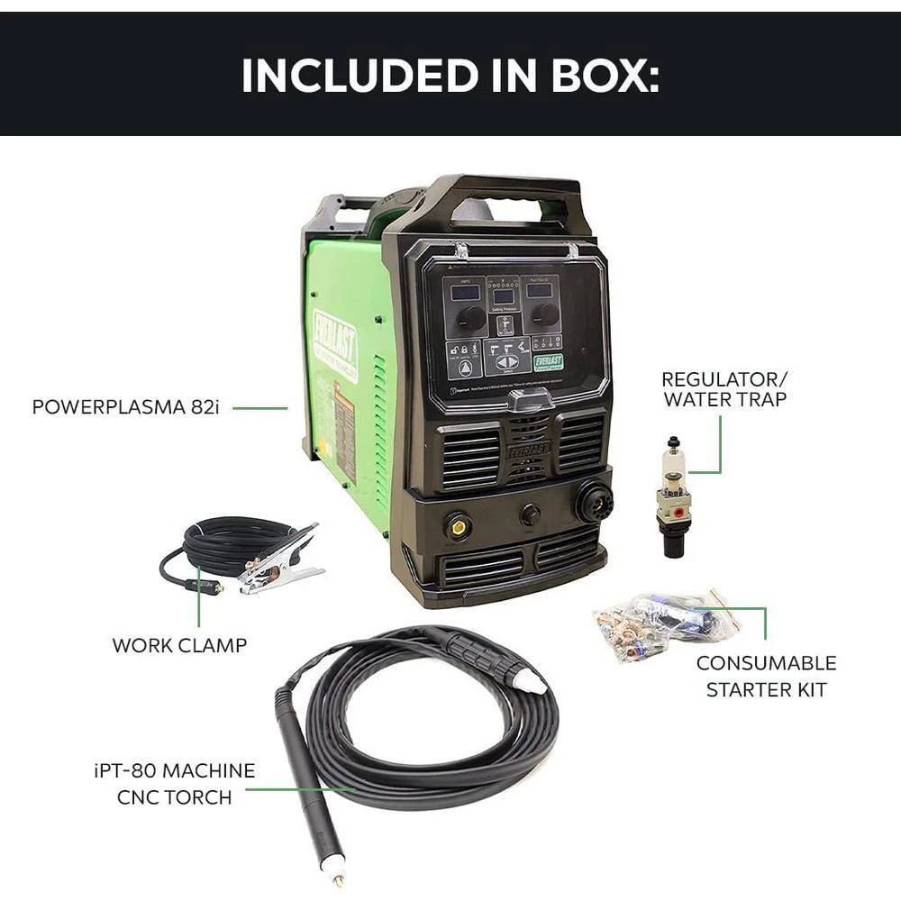 PowerPlasma 80 Amp 240-Volt IGBT Inverter DC Plasma Cutter with 1-7/16 in. Max Cutting Capability CNC System by Everlast 5 PowerPlasma 80 Amp 240-Volt IGBT Inverter DC Plasma Cutter with 1-7/16 in. Max Cutting Capability CNC System by Everlast - Image 3