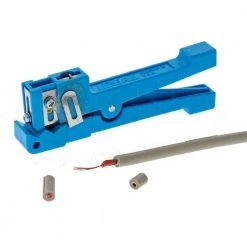 1/8 in. to 7/32 in. Coax/Fiber Ringer Stripper, Blue by iDEAL -Porter-Cable Sales Shop ideal wire strippers 45 163 31 1000