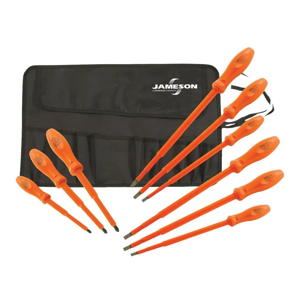 9-Piece 1000-Volt Insulated Screwdriver Set by Jameson 3 9-Piece 1000-Volt Insulated Screwdriver Set by Jameson