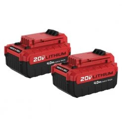 20-Volt MAX 4.0 Ah Lithium-Ion Battery Pack (2-Pack) by Porter-Cable