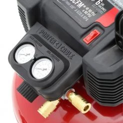 6 Gal. 150 PSI Portable Electric Air Compressor, 18-Gauge Brad Nailer and 18-Gauge Brad Nails (900 per Box) by Porter-Cable -Porter-Cable Sales Shop porter cable portable air compressors pcfp12236bn18pp 1d 1000