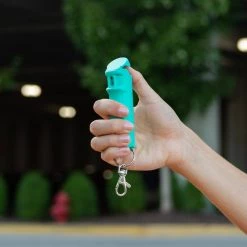 Flip Top Pepper Gel with Snap Clip, Mint Green by SABRE -Porter-Cable Sales Shop sabre home safety accessories f15 rainn g 1f 1000