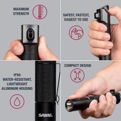 2-in-1 Pepper Light Flash Light Pepper Spray by SABRE -Porter-Cable Sales Shop sabre home safety accessories pl 14 01 4f 1000